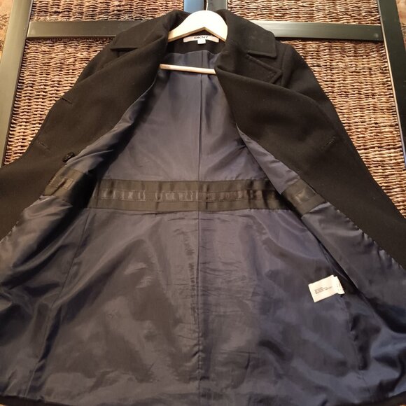 DKNY Chic & Tailored Black Wool Peacoat 2 - Picture 7 of 15